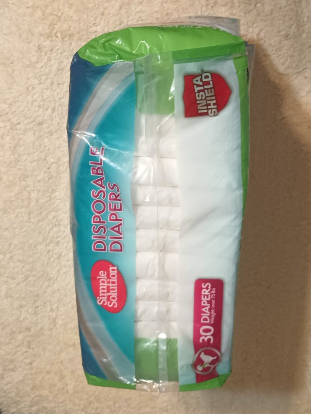 *NIP* Simple Solution Disposable Female Dog Diapers, XXL 22"- 37" waist, 30 Ct. - Picture 10 of 11
